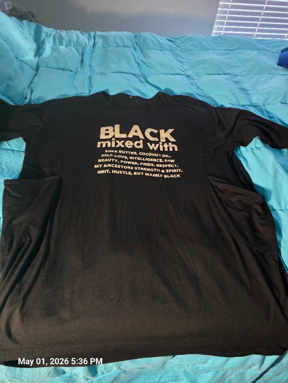 “Black Mixed With…” Statement Shirt Dress with Pockets